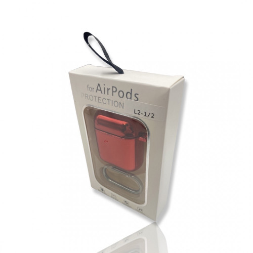 Силиконов калъф за Airpods 1 / 2 - Лъскаво червен