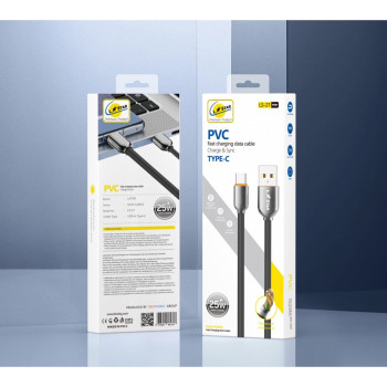 L✮Star LS-21 Кабел за Телефон 25W Fast USB към Type-C - Черен