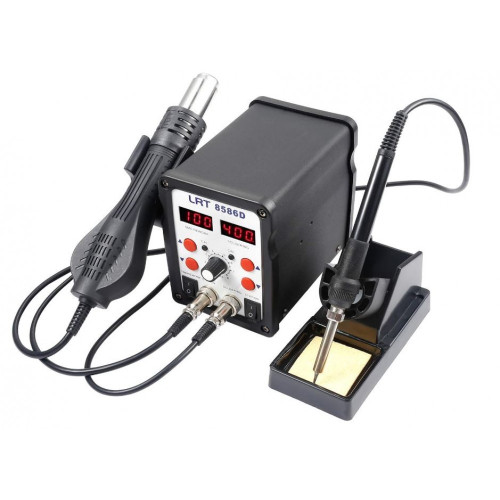 QUICK 8586D 2 в 1 800W SMD станция за преработка с горещ въздух с поялник