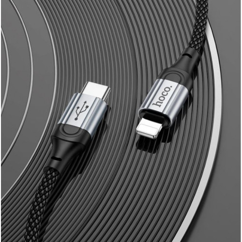 HOCO Кабел “X102 Fresh” PD27W Type-C към Lightning (1M) - Черен