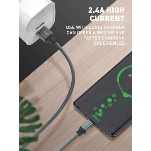LDNIO Кабел LS441 1M 2.4A Fast USB към Type-C