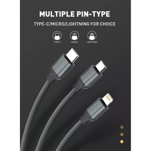 LDNIO Кабел LS441 1M 2.4A Fast USB към Type-C