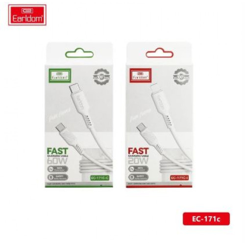 EARLDOM кабел EC171C-C 60W. USB-C към USB-C (1M)