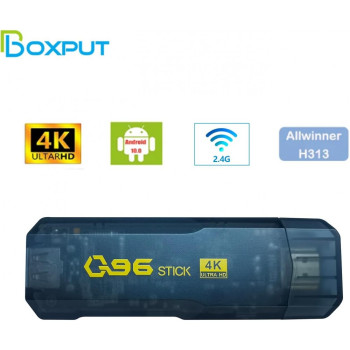 BOXPUT Q96 Android 10.0 8GB/128GB TV Stick – 4K смарт TV стик с Wi-Fi, Allwinner H313 процесор и дистанционно управление BOXPUT Q96 Android 10.0 8GB/128GB TV Stick – 4K смарт TV стик с Wi-Fi, Allwinner H313 процесор и дистанционно управление