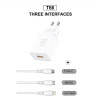 WUW T66 3.5A Зарядно с кабел USB към Lightning