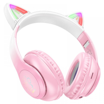 HOCO W42 Cat Ears Безжични слушалки Котешки уши - Розов