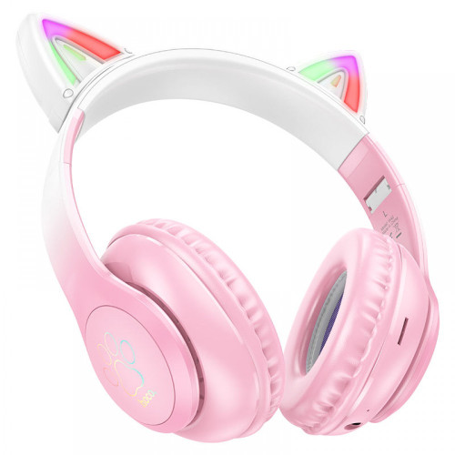 HOCO W42 Cat Ears Безжични слушалки Котешки уши - Розов