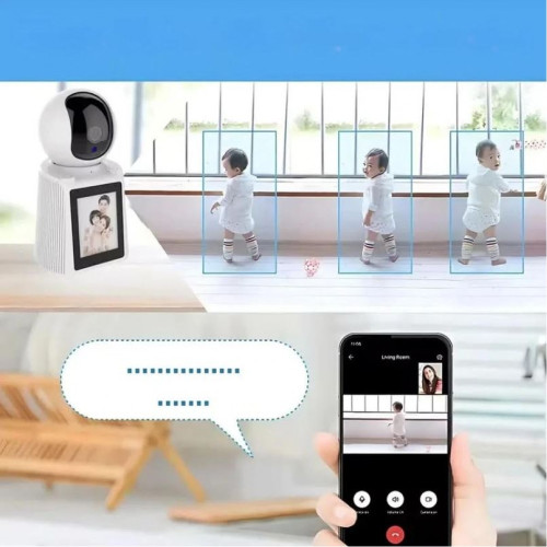 QP001 720P 360 (APP:V380PRO) IP Wifi Camera 3.6mm охранителна камера с екран бебефон
