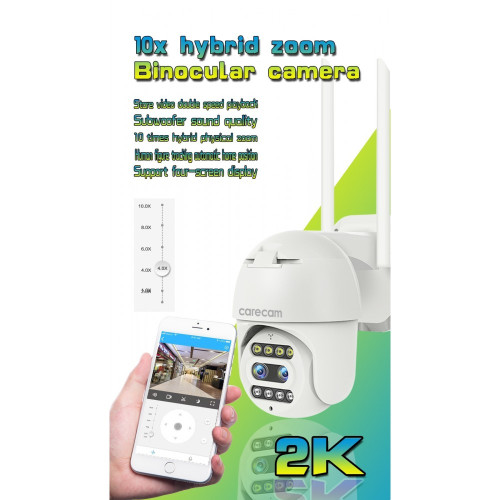 SM400 ( APP:CareCam Pro ) 360 градусова 10X zoom HD PTZ интелигентна проследяваща камера H. 265 Външна/Вътрешна