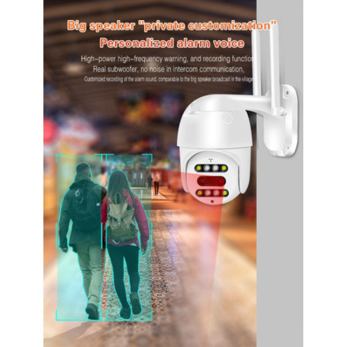 SM400 ( APP:CareCam Pro ) 360 градусова 10X zoom HD PTZ интелигентна проследяваща камера H. 265 Външна/Вътрешна