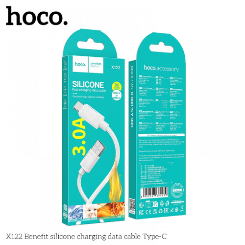 HOCO кабел X122 60W USB към Type-C (1M) - Бял