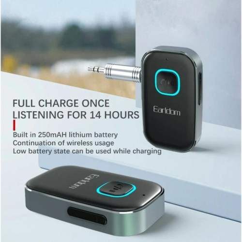 Earldom BR04 V5.3 Bluetooth AUX Аудио Адаптер 13 Часа Earldom BR04 V5.3 Bluetooth AUX Аудио Адаптер 13 Часа