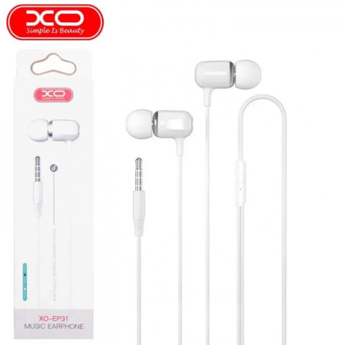 XO Слушалки XO-EP31 с 3.5mm. жак - Бял