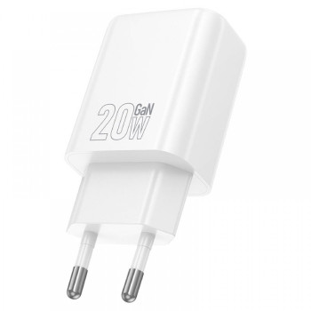 HOCO Адаптер "N61 Gentle" 20W + USB QC3.0 18W - Бял