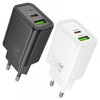 HOCO Адаптер "N61 Gentle" 20W + USB QC3.0 18W - Бял