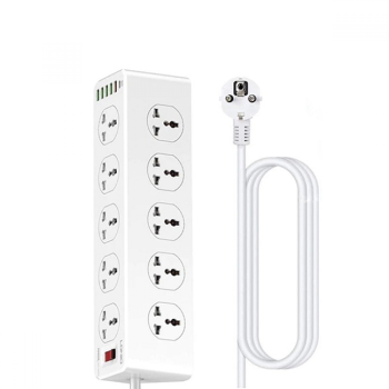 SC10610 30W 6-портово USB зарядно удължително захранващо устройство с 10*изхода / 5 *USB / 1 * PD USB-C