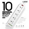 SC10610 30W 6-портово USB зарядно удължително захранващо устройство с 10*изхода / 5 *USB / 1 * PD USB-C