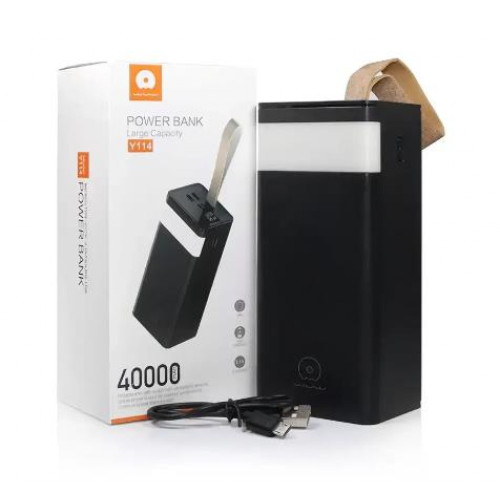 WUW-Y114 Пр.зарядно 2.1A LED DISPLAY MICRO+USB-C+2изх.USB 40,000MAH