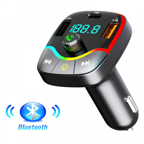 ALLISON ALS-A36 FM Трансмитер с bluetooth (2*USB изход+USB-C) с вградени кабели