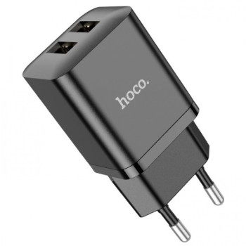 HOCO адаптер “N25 Maker” двоен USB комплект за зареждане - Черен