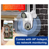 IP Камера Q135 V380-720P ( APP:V380PRO ) HD 360 градуса с микрофон и високоговорител и LED светлина