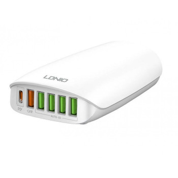 Разклонител 65W LDNIO A6573C / EU с 5xUSB и 1xPD порта