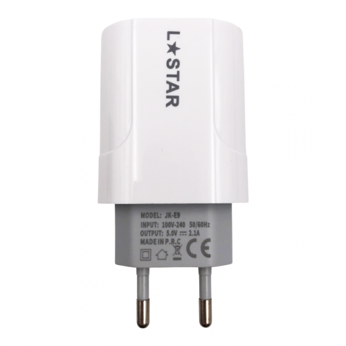 220V JK-E9 2IN1 Микро USB 2.1А L✮Star Зарядно c 1 USB