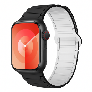 Магнитна каишка BN-10 Apple Watch iWatch 42/44/45/49mm - Черен/Сив отвътре