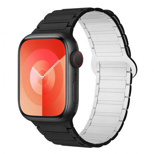 Магнитна каишка BN-10 Apple Watch iWatch 42/44/45/49mm - Черен/Сив отвътре Магнитна каишка BN-10 Apple Watch iWatch 42/44/45/49mm - Черен/Сив отвътре