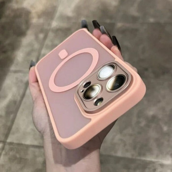 Луксозен кейс Magsafe TP-27 +камера за iPhone 15 Pro - Розов