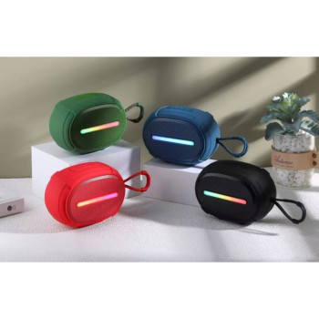 Преносима Tонколона S033 , BT , USB, SD, FM, AUX LED RGB - Черен