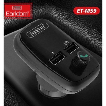 EARLDOM Трансмитер ET- M59 Bluetooth 4.0, LCD дисплей, 2x USB-A, MicroSD слот EARLDOM Трансмитер ET- M59 Bluetooth 4.0, LCD дисплей, 2x USB-A, MicroSD слот