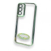 Безцветен кейс+камера DM1 с камъни за Samsung S23 Ultra - Зелен