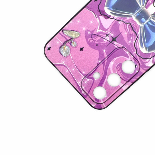 Шарен Кейс TP-40 за iPhone 16 Pro Max (покриващ камерата) - Розова Панделка
