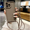TP-16 Силиконов калъф с връзка за iPhone 11 - Кафяв