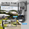 V21 1080P 360 IP 4G LTE+LAN 2.4GHz Camera 3.0MP V380 3.6mm Двойна Външна охранителна камера