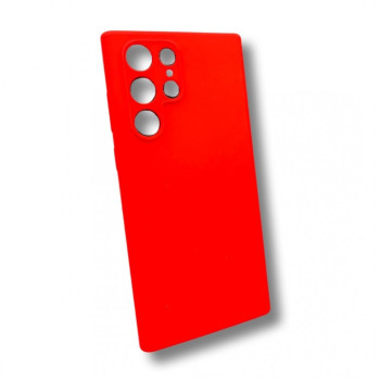 Silicone case TP-59 +камера за Samsung A73 5G - Червен