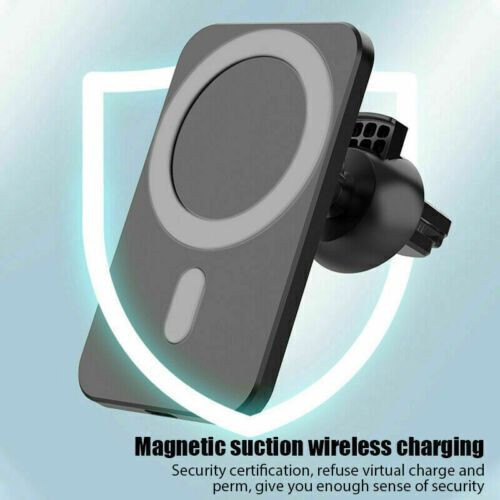 F188 Стойка за кола с магнитно безжично зареждане Magsafe 15W - Черен F188 Стойка за кола с магнитно безжично зареждане Magsafe 15W - Черен