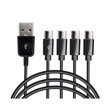 Кабел 4в1 USB към 4*TYPE-C (1M) Кабел 4в1 USB към 4*TYPE-C (1M)