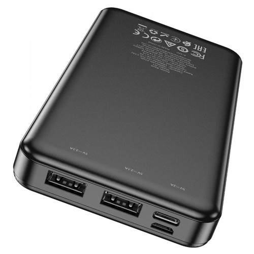 HOCO J91 Преносимо зарядно тънък Powerbank 10,000mAh - Черен HOCO J91 Преносимо зарядно тънък Powerbank 10,000mAh - Черен