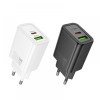 HOCO Адаптер N63 Gentle PD30W USB-C + USB QC3.0 - Черен