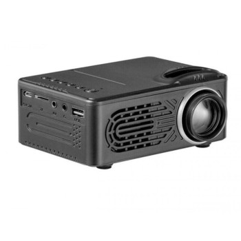 ARD814 Led преносим проектор, поддържа 1080P, 20-80 инча прожекционен екран, може да чете U диск, мобилен твърд диск, Tf карта, AV и DVD, Set-Top Box, перфектна система за домашно кино, черен