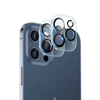 Протектор за камера С черна лайсна за iPhone 12 - Clear Протектор за камера С черна лайсна за iPhone 12 - Clear