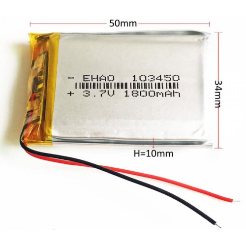Универсална Батерия 103450 50 / 34 / 10 mm 3.7v 1800 mAh