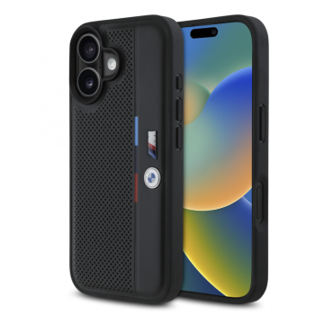 4049 BMW iPhone 16 Back cover case - Perforated Tricolor Detail Line BlackBack case-iPhone 16-Noir