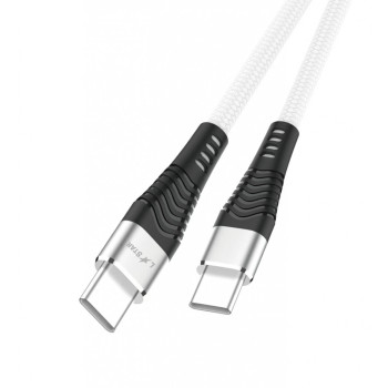 L✮Star LS-232 100W Плетен Кабел Fast Type-C към Type-C 2M - Бял