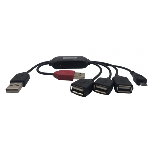 HUB Разклонител USB към USB Micro USB 2.0 SY-HU8 - Черен