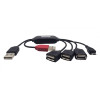 HUB Разклонител USB към USB Micro USB 2.0 SY-HU8 - Черен