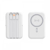 NJ25 PD 20W Magsafe с LED индикатор (ЧЕРЕН) 2 кабела USB-C и Lightning 10,000MAH Безжично Зареждане