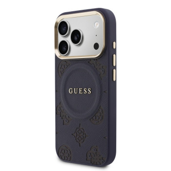 3261 GUESS HC MAGSAFE PU W/ PEONY HOT STAMP BLUE IP17 PRO